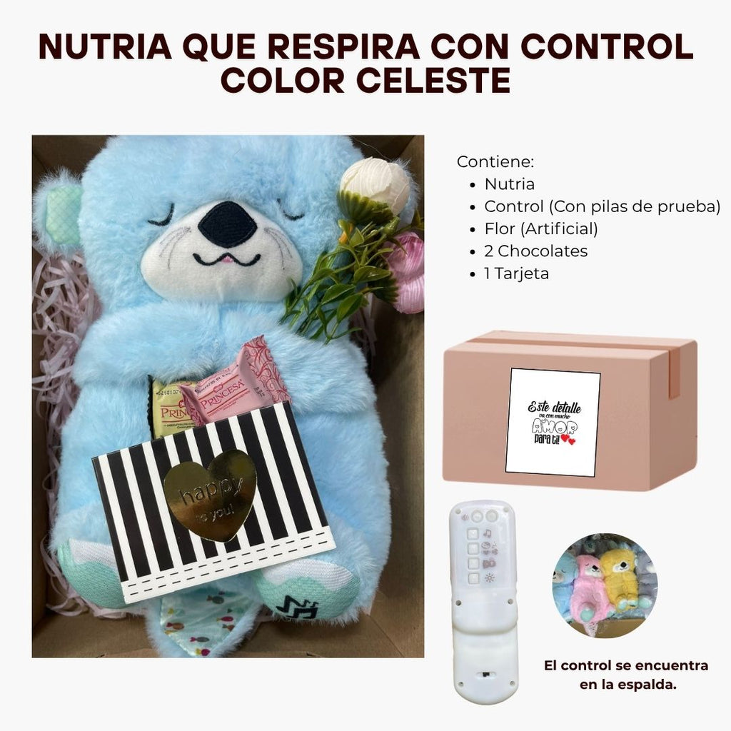 Nutria Dormilona Con Control Celeste